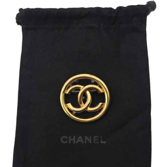 #1 Chanel Coco Mark Gold Interlocking C Brooch - Picture 13 of 15